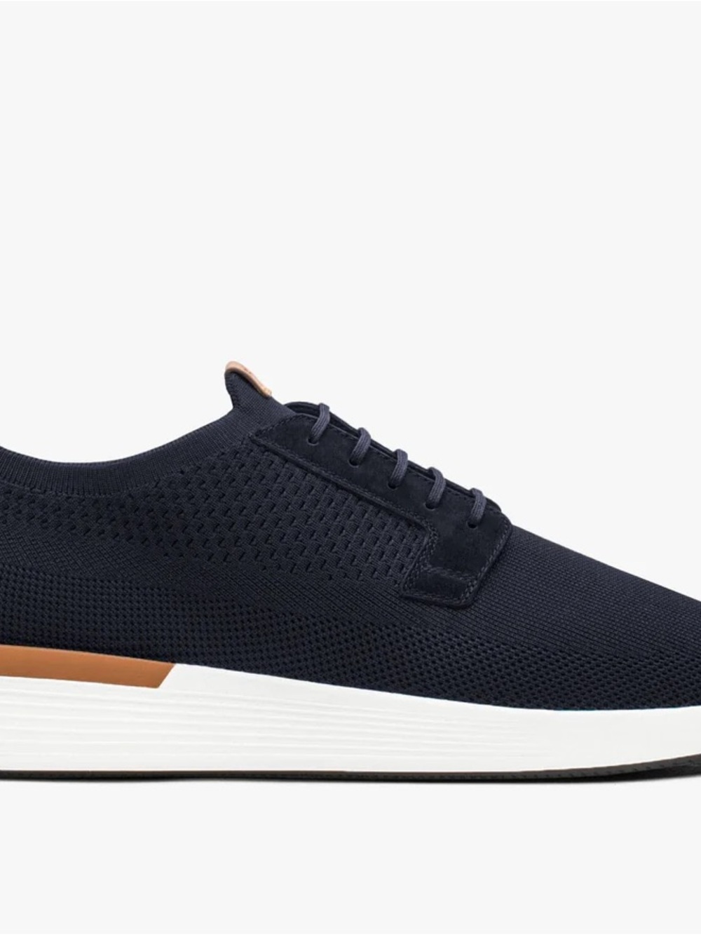 Wolf & Shepherd Men's Knit Lace-Up Sneaker in Navy